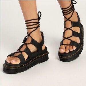 Dr. Martens Nartilla Black Gladiator Sandals